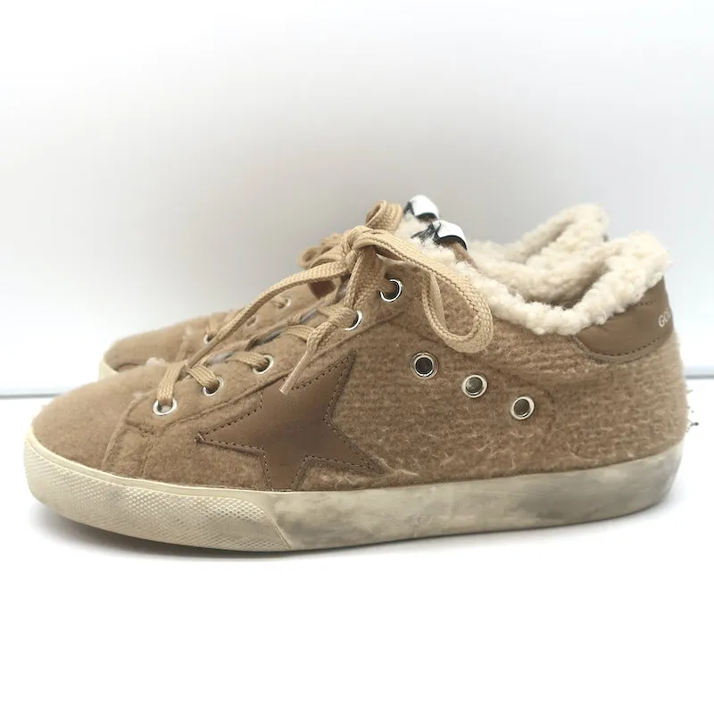 Golden Goose Superstar Shearling Low-Top Sneakers Beige Größe 36