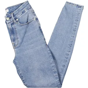 Good American Damen Mid Rise Skinny Jeans in hellem Waschton