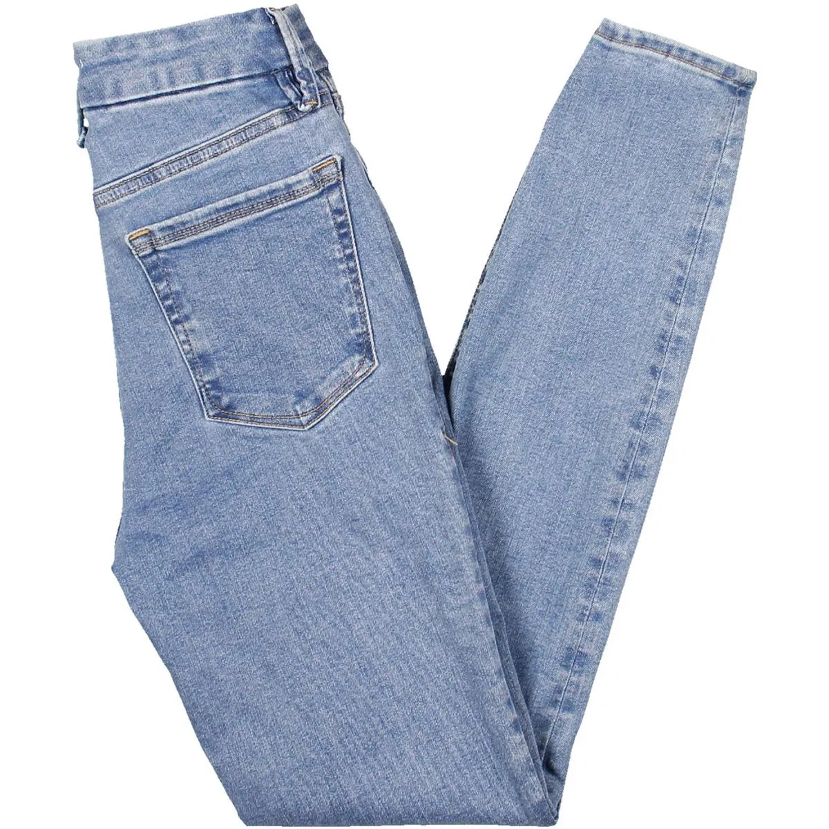 Good American Damen Mid Rise Skinny Jeans in hellem Waschton