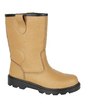 Grafters Braungefärbte Leder Sicherheitsstiefel Grafters Schuhe