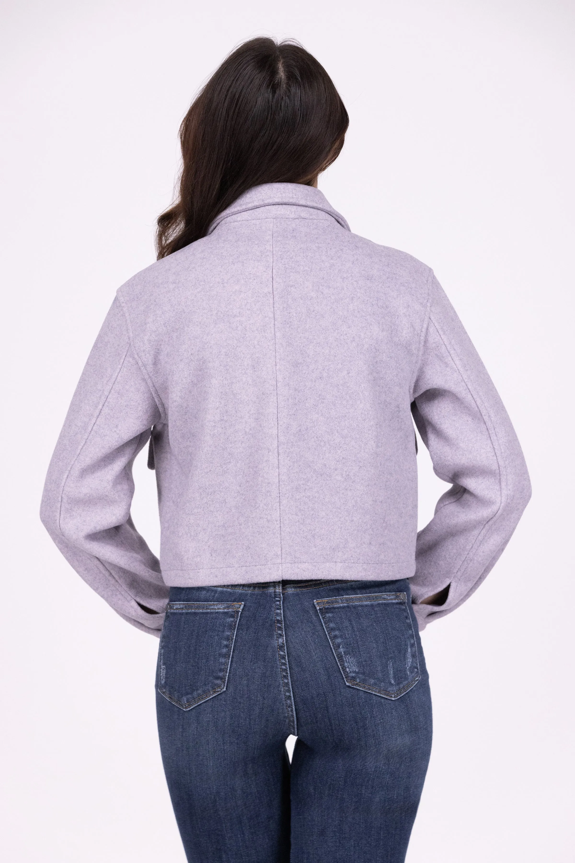 Handle It Beautifully Damen Cropped Jacket mit Knöpfen