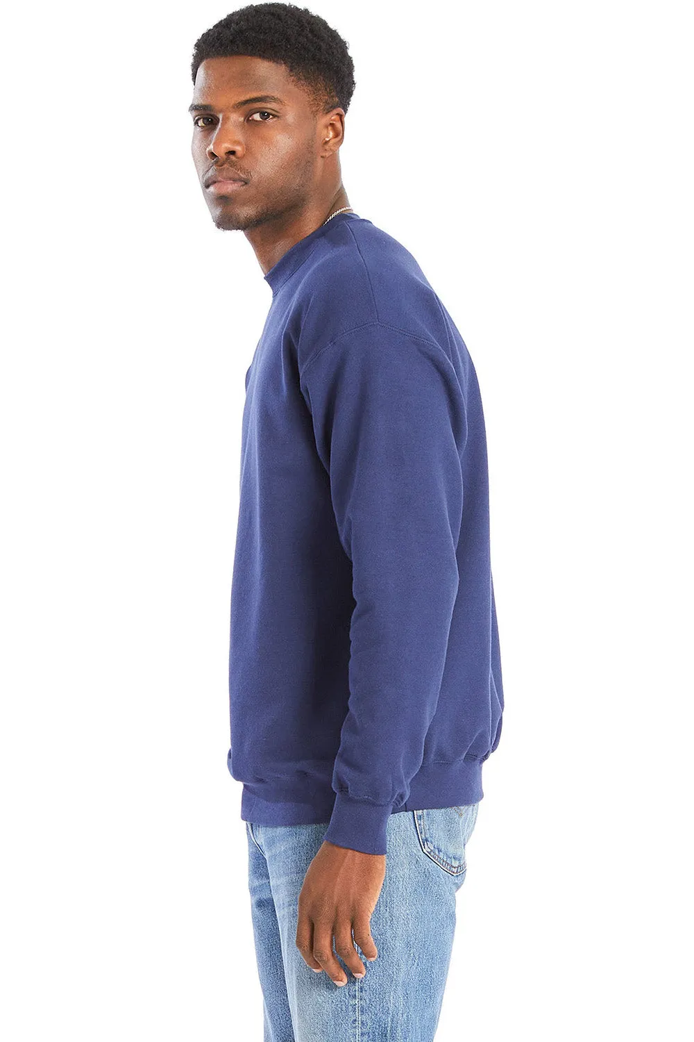 Hanes Herren Perfekter Sweatshirt-Pullover mit Rundhalsausschnitt - Marineblau