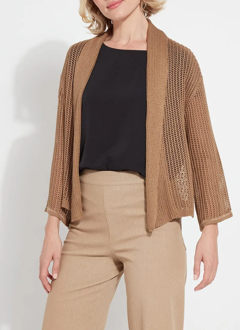 Harper Leinen-Mesh-Cardigan