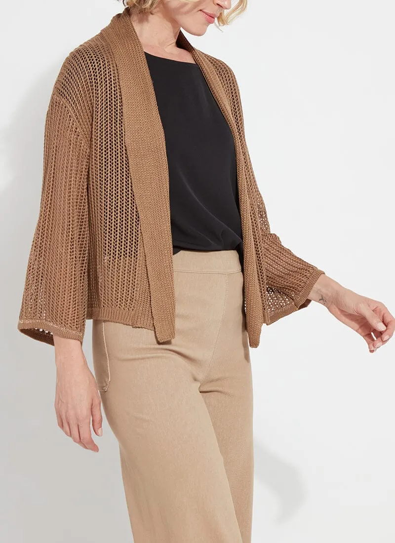 Harper Leinen-Mesh-Cardigan