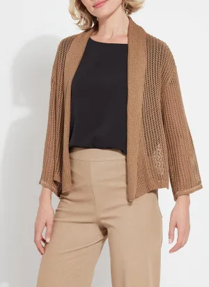 Harper Leinen-Mesh-Cardigan