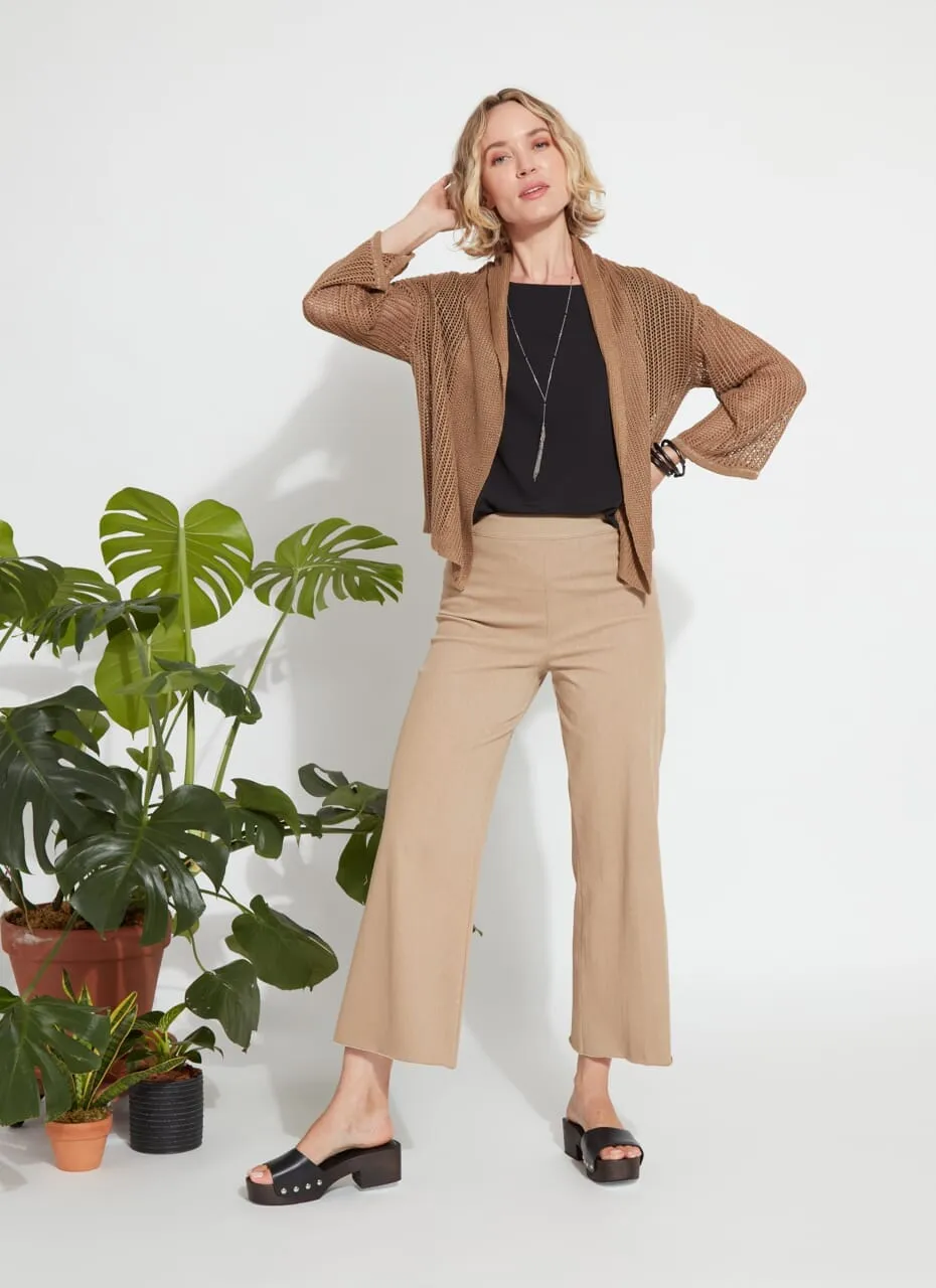 Harper Leinen-Mesh-Cardigan