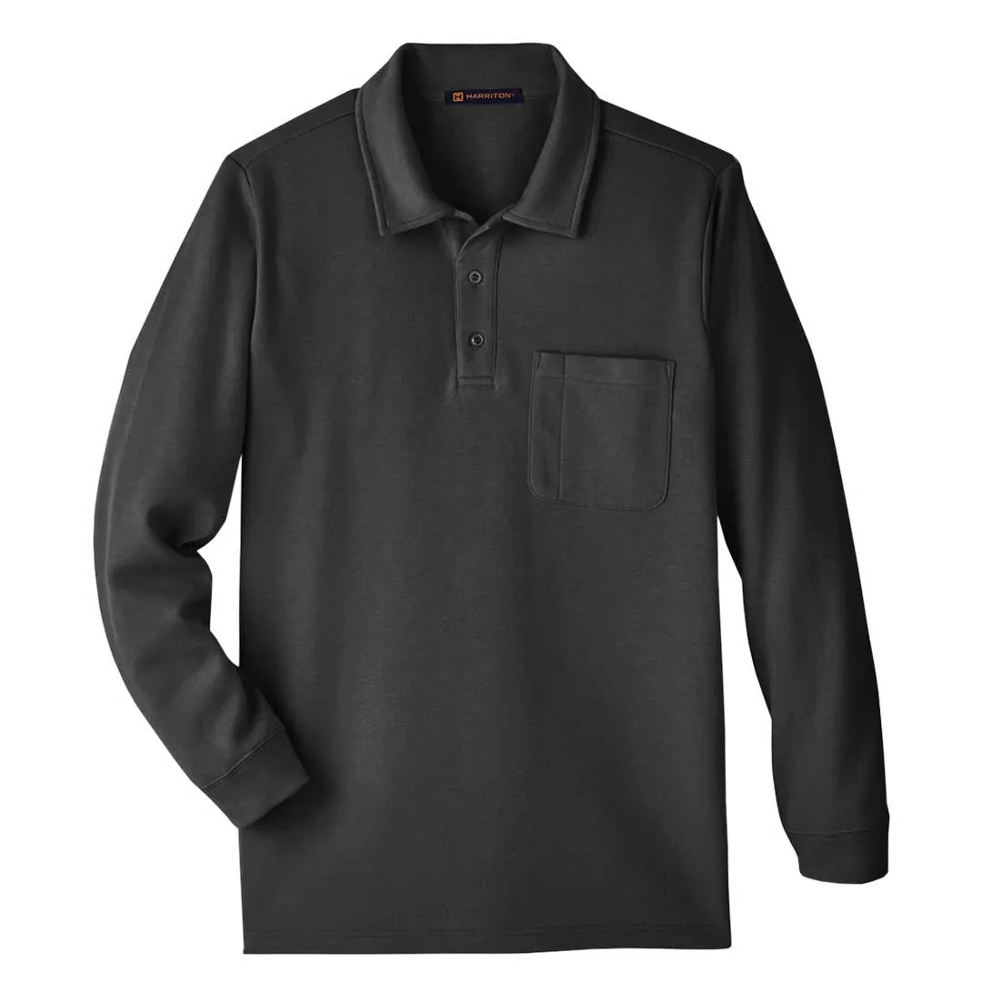 Harriton - Herren Fleece-Pullover mit Stainbloc-Piqué (M709 MY)