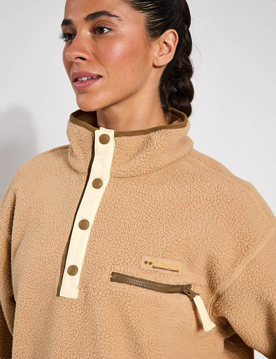 Helvetia II Cropped Sherpa Half Snap Fleece - Kanu