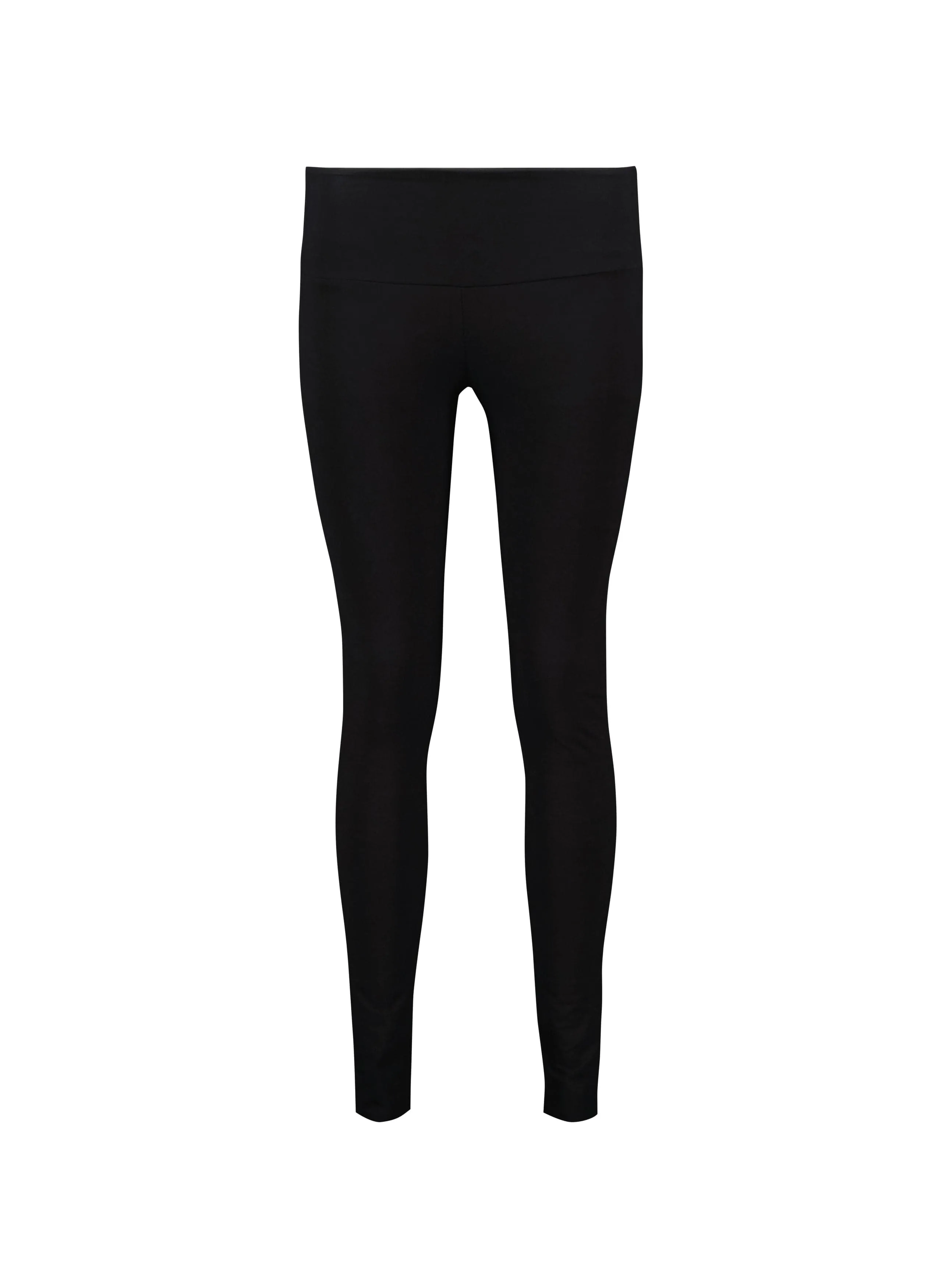 Hochtaillierte LENZING™ ECOVERO™ Komfort-Leggings | Kaviar Schwarz