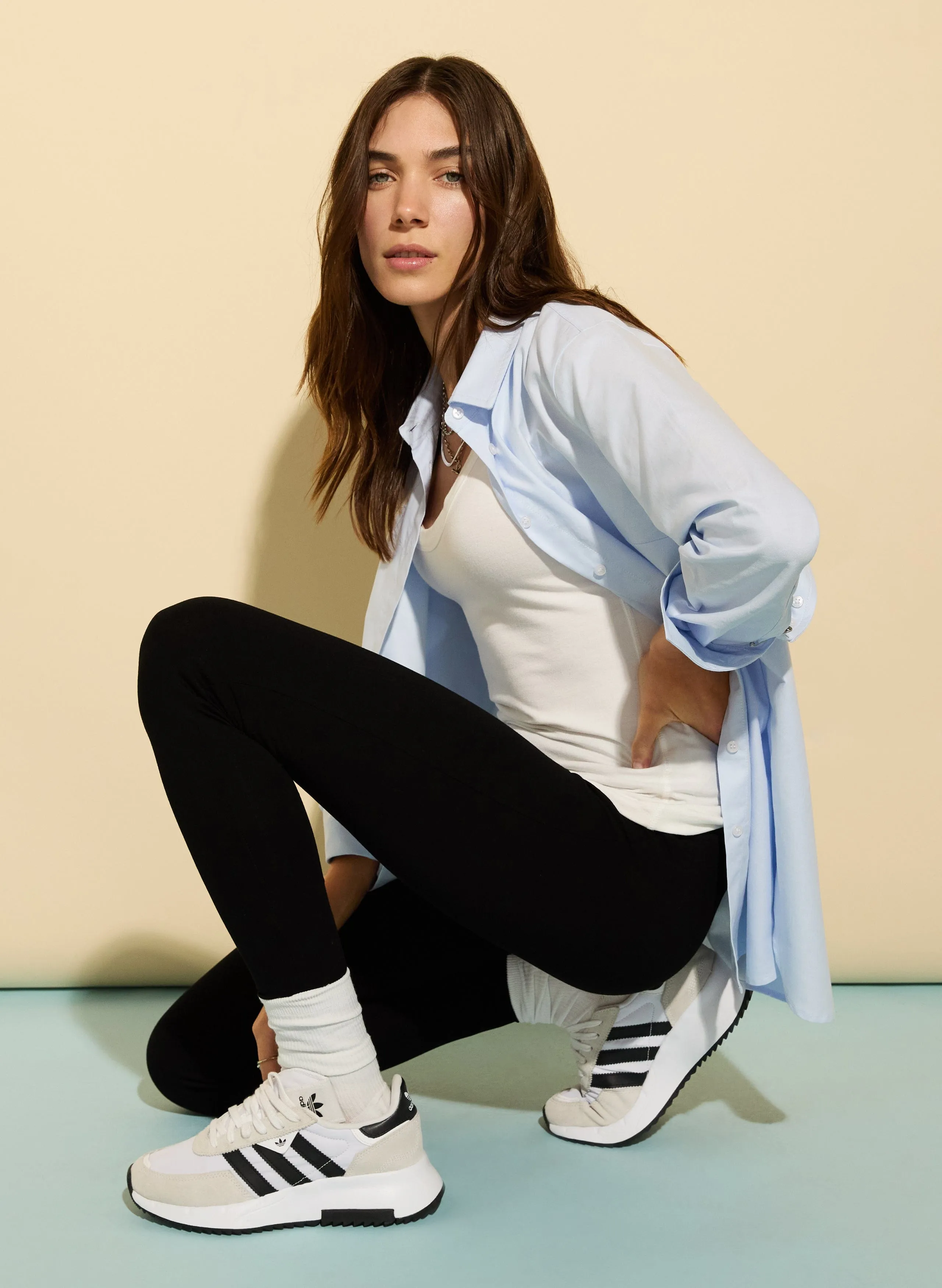 Hochtaillierte LENZING™ ECOVERO™ Komfort-Leggings | Kaviar Schwarz