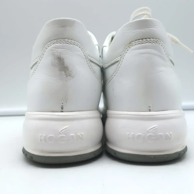 Hogan Interactive Glitter H Low Top Sneakers Weißes Leder Größe 34