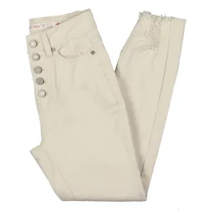 Indigo Rein Damen Junior Curvy Fit Jeans mit ausgefranstem Saum und Cropped-Look