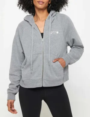 Einatmen Ausatmen Alltag Zip Hoodie - Heather Grau