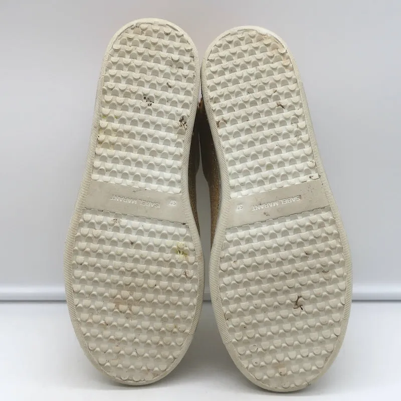 Isabel Marant Beth Blitz-Sneaker Gold Metallic Rissleder Größe 37