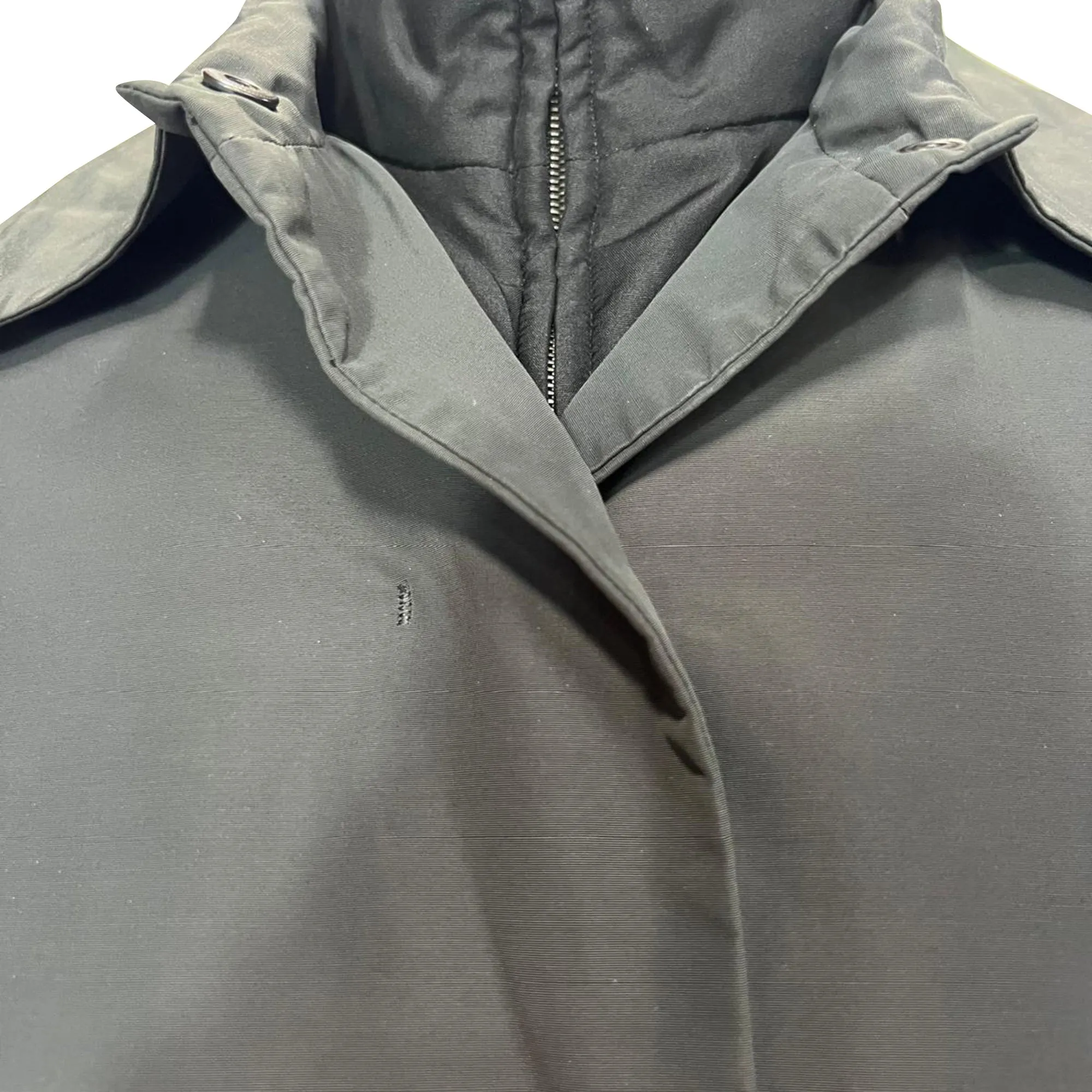 Jil Sander Stehkragenjacke in grauer Baumwolle