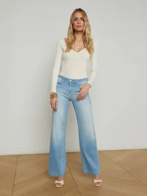 Joanne Low-Rise Weitbeinjeans