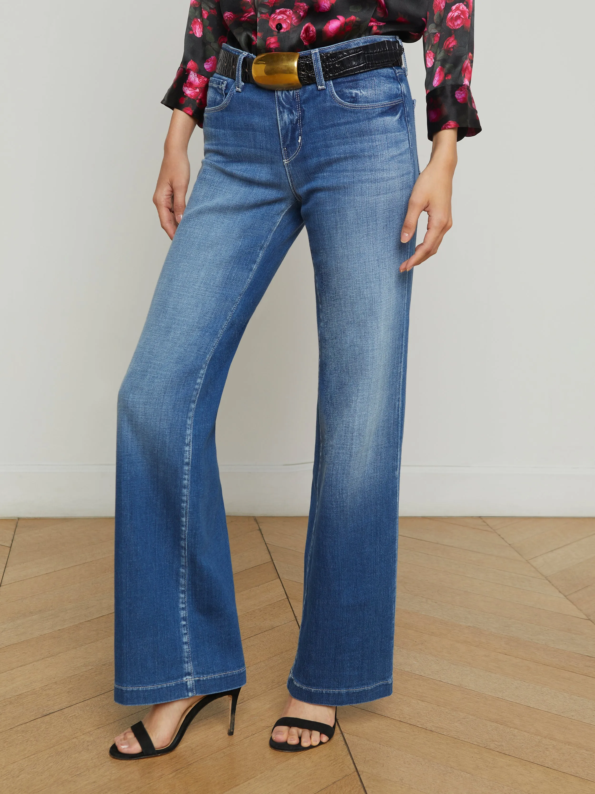 Joanne Low-Rise Weitbeinjeans