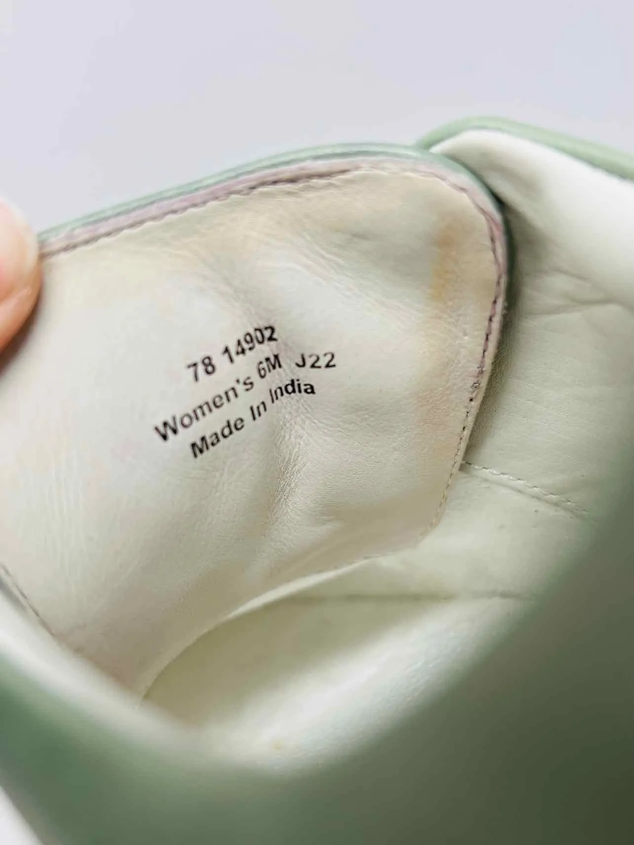 Johnston & Murphy Größe 6 Salbei/Weiß Schnürschuhe Ledersneaker