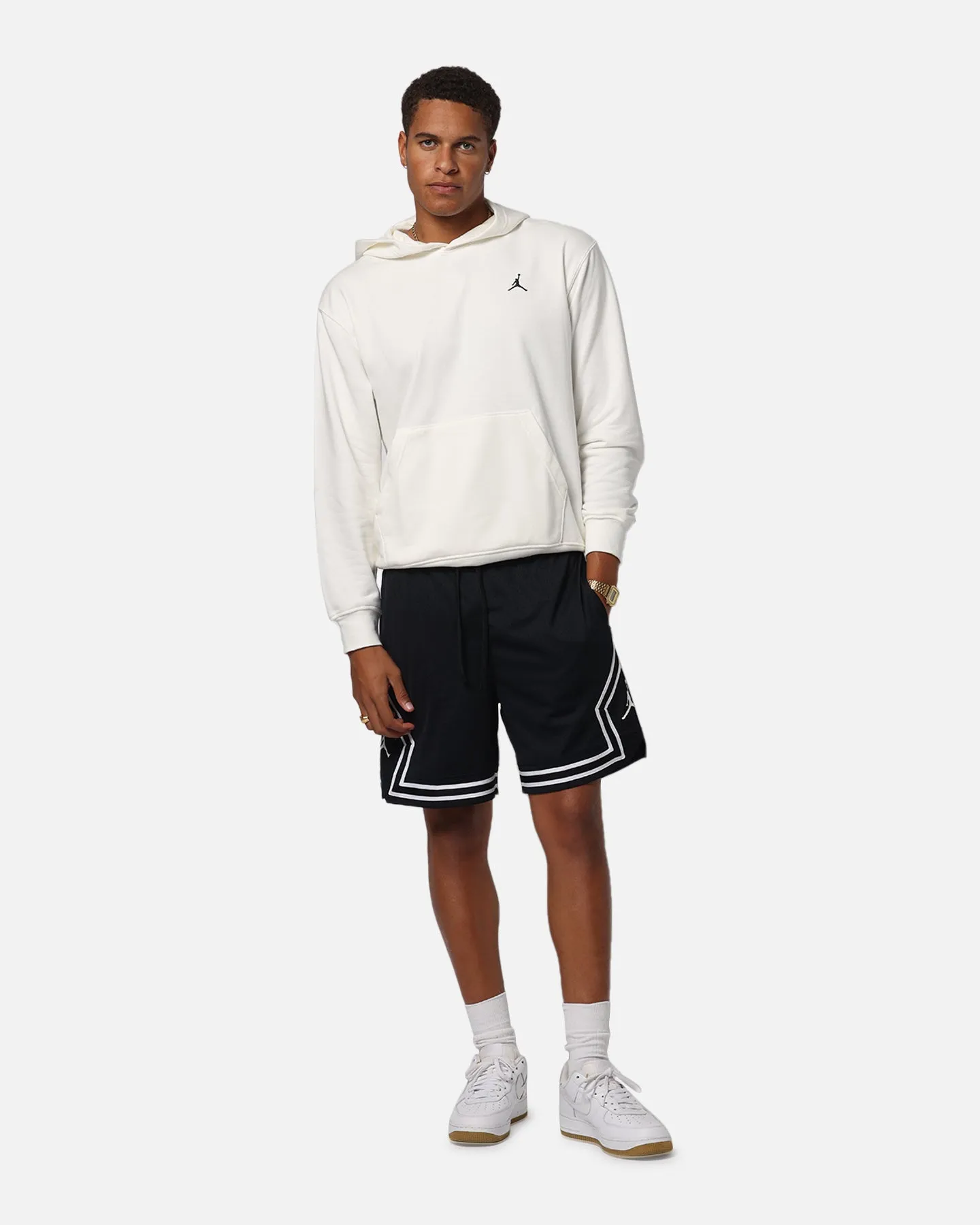Jordan Brooklyn Fleece Pullover Kapuzenpullover Segel/Schwarz