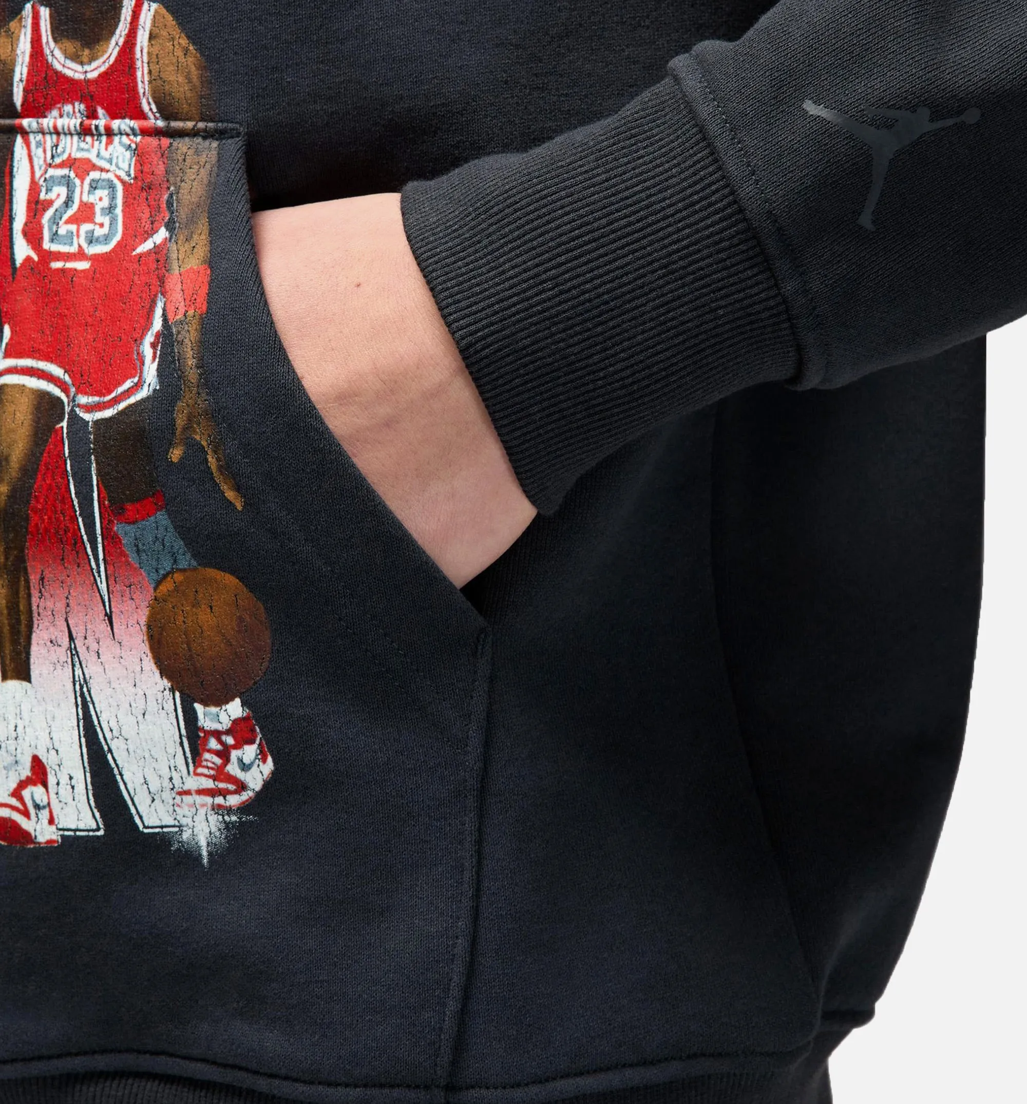 Jordan Clothing Flight Fleece 23 Michael Pullover Herren Hoodie - Schwarz/Rot
