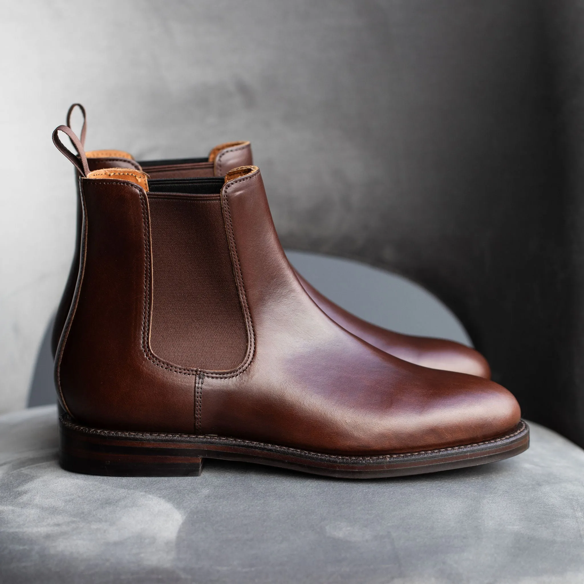 Josephine Chelsea Stiefel Karmesinrot Chromexcel