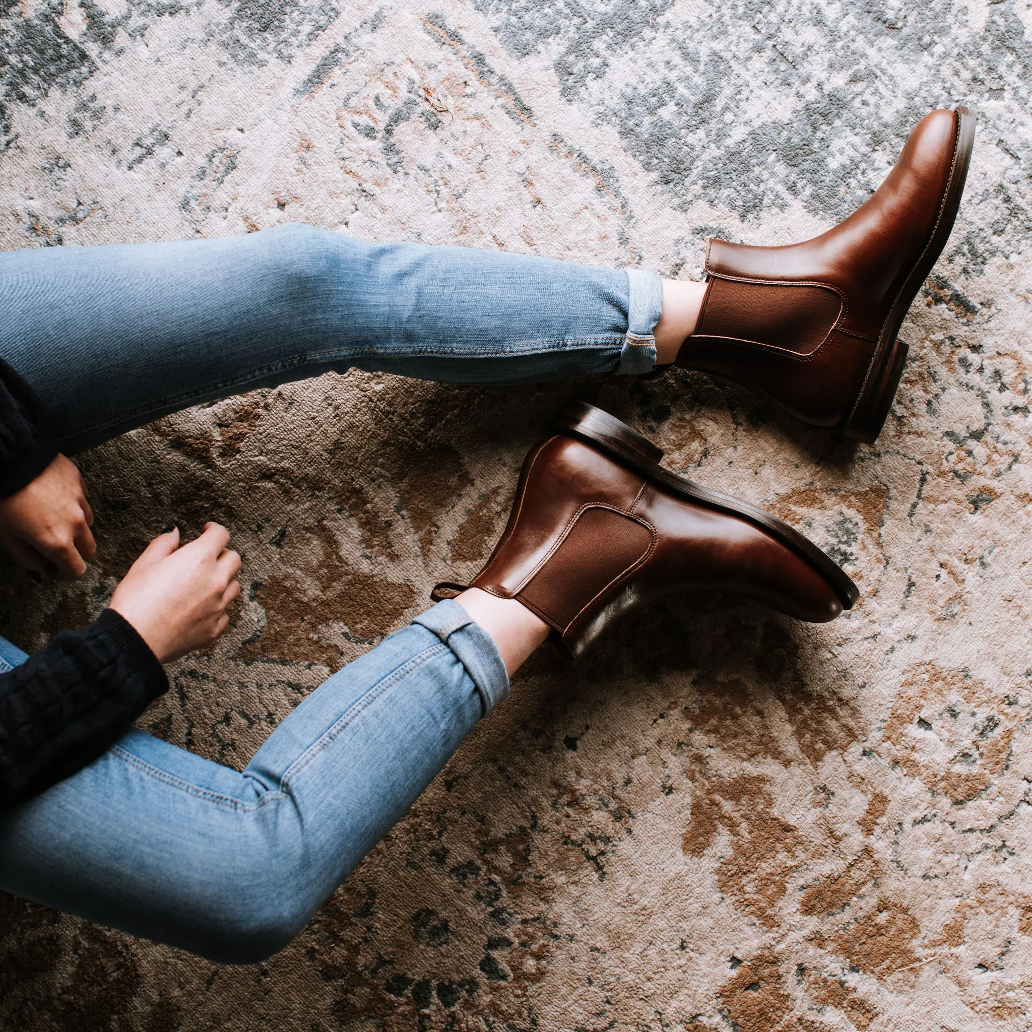 Josephine Chelsea Stiefel Karmesinrot Chromexcel