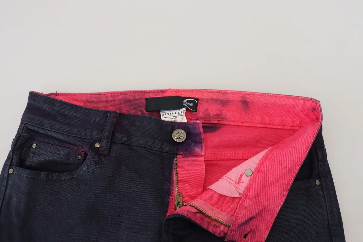 Just Cavalli Damen Jeans mit niedriger Taille und schmaler Passform in Blau