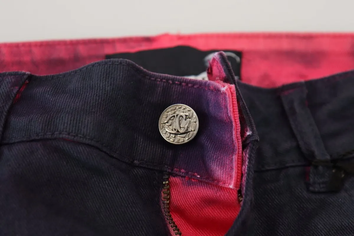 Just Cavalli Damen Jeans mit niedriger Taille und schmaler Passform in Blau