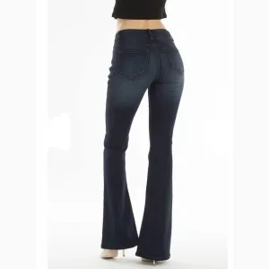 KanCan Damen-Dunkle Schlagjeans