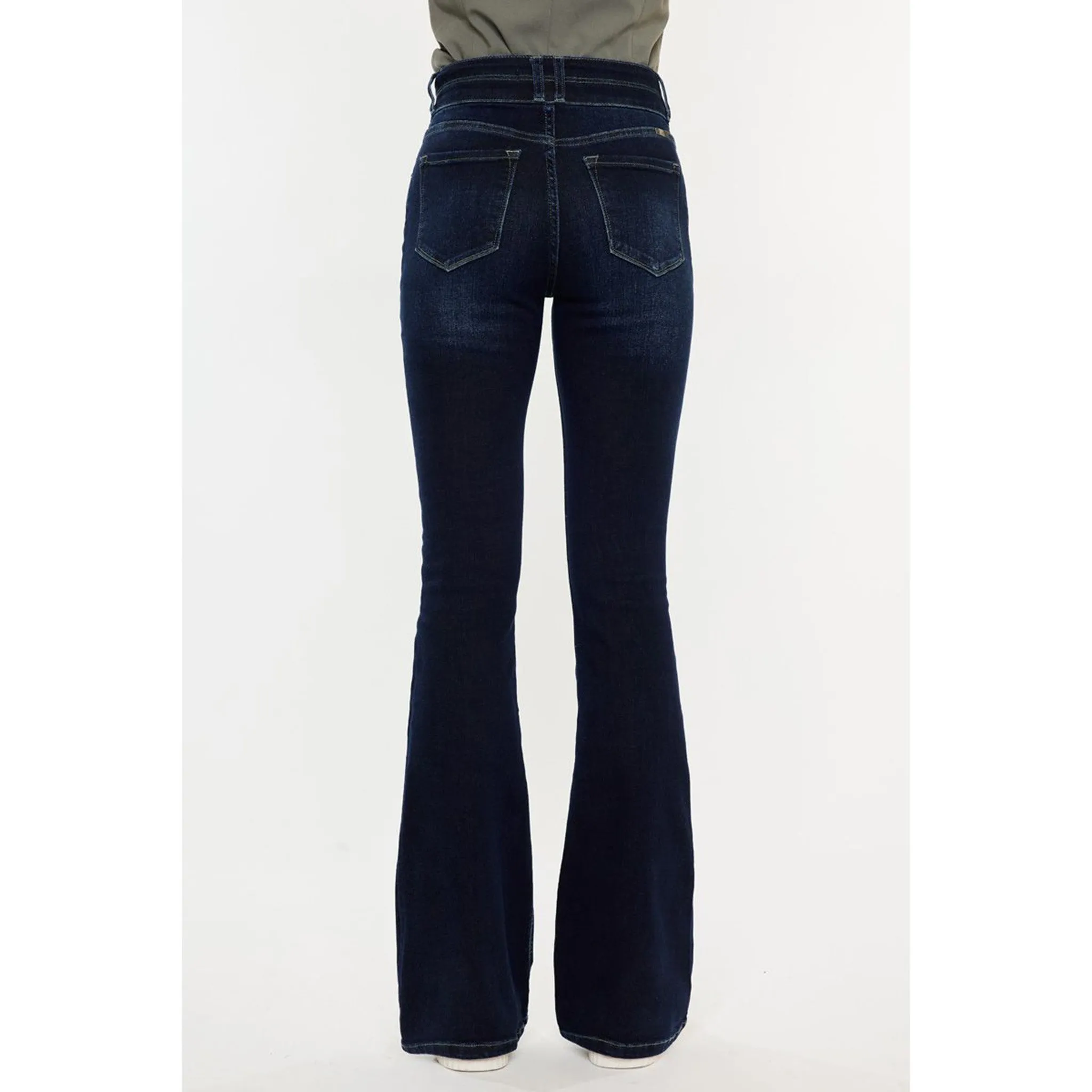 KanCan Damen High Waist Bootcut in Dunkler Farbe