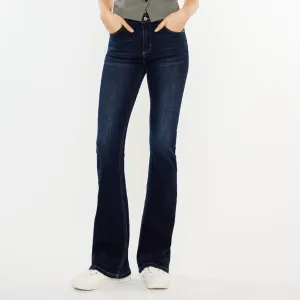 KanCan Damen High Waist Bootcut in Dunkler Farbe