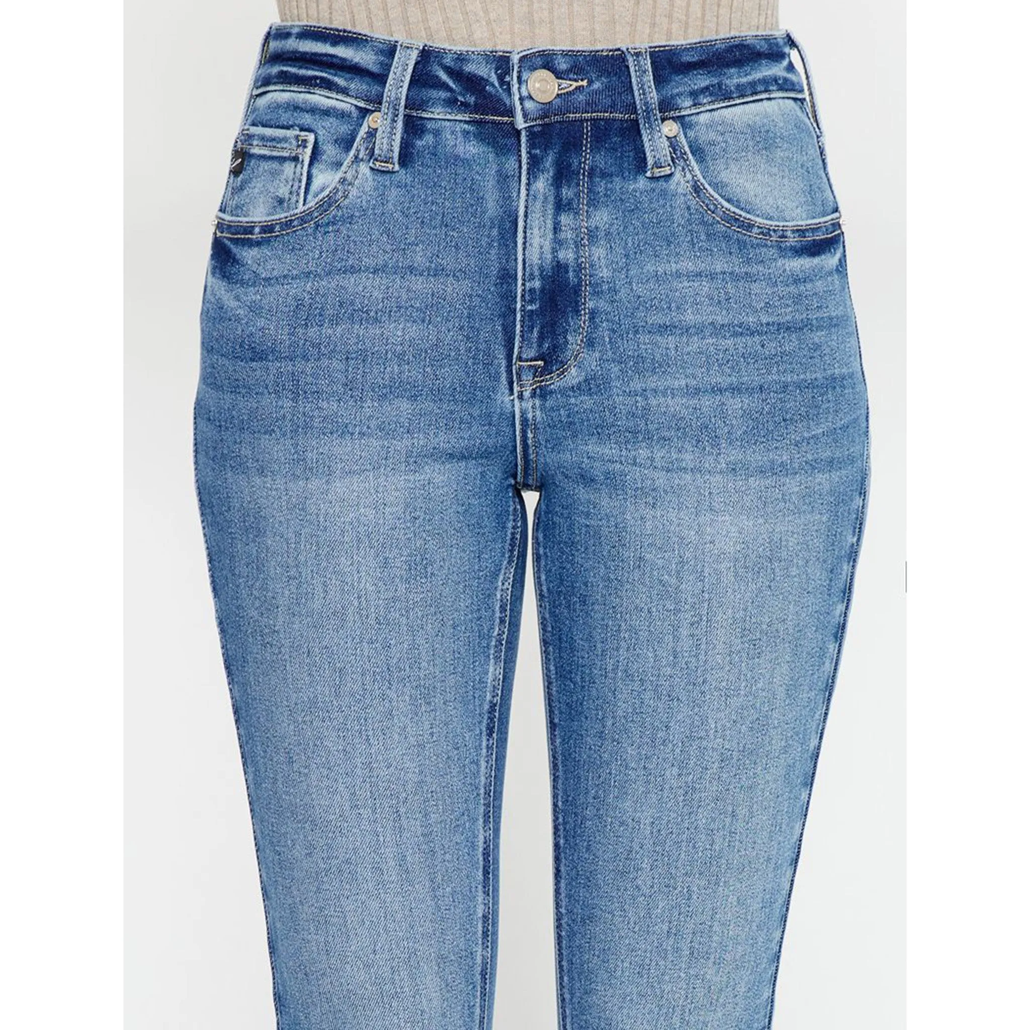 KanCan Damen High-Rise Crop-Jeans