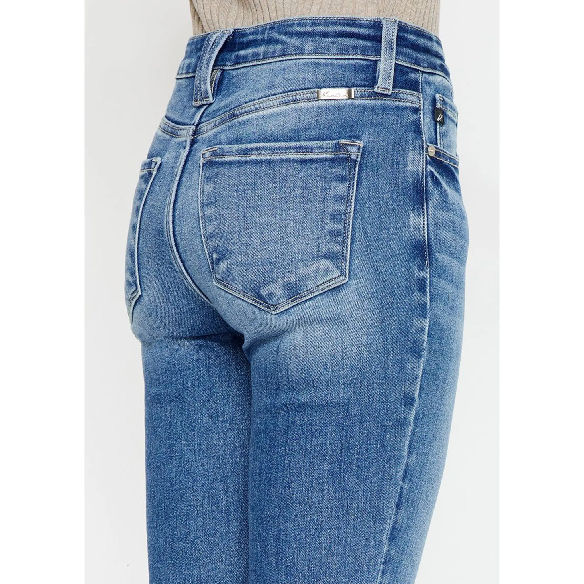 KanCan Damen High-Rise Crop-Jeans