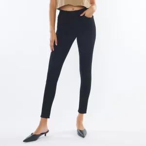 Kancan Damen Skinny Jeans in Einfarbig Schwarz