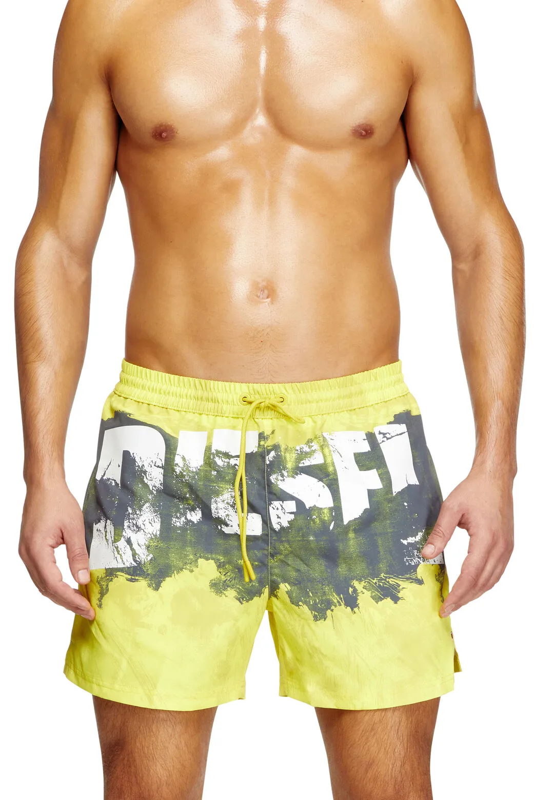 Ken-37-D-Pop Schwimmhose mittellang mit Grafikdruck Gelb