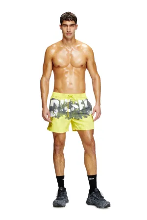 Ken-37-D-Pop Schwimmhose mittellang mit Grafikdruck Gelb
