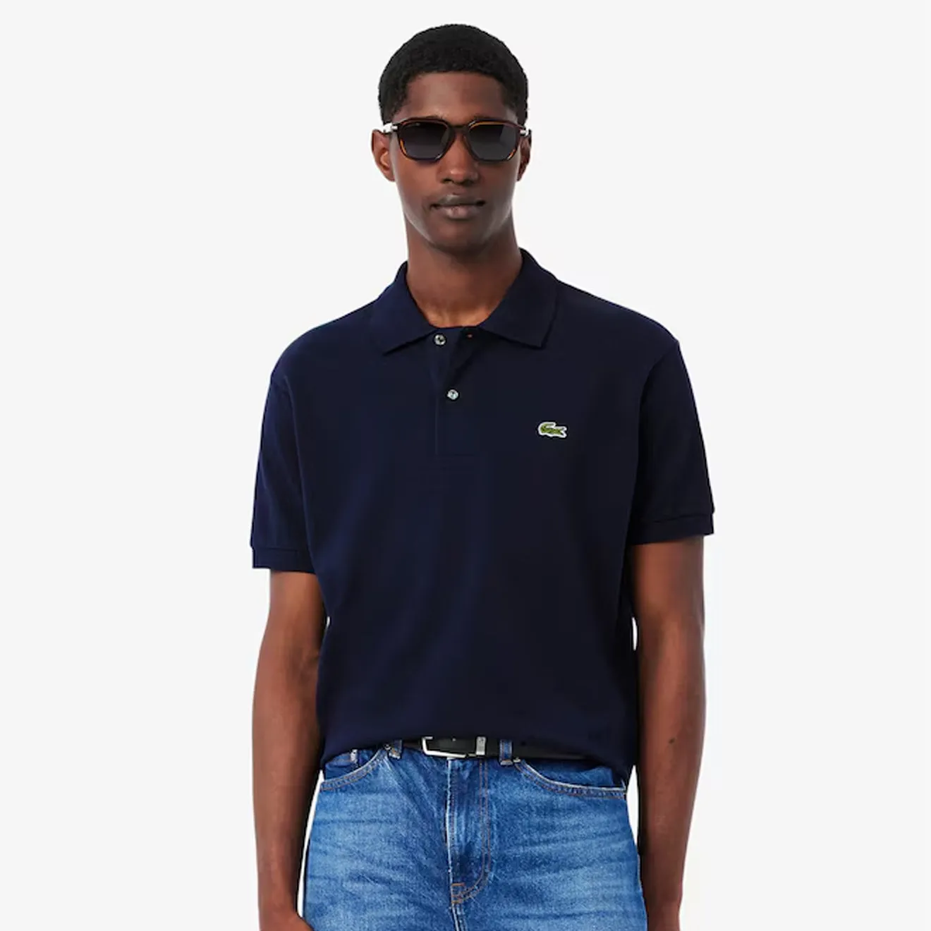 Lacoste Original L.12.12 Petit Pique Baumwoll-Polohemd Mitternachtsblau