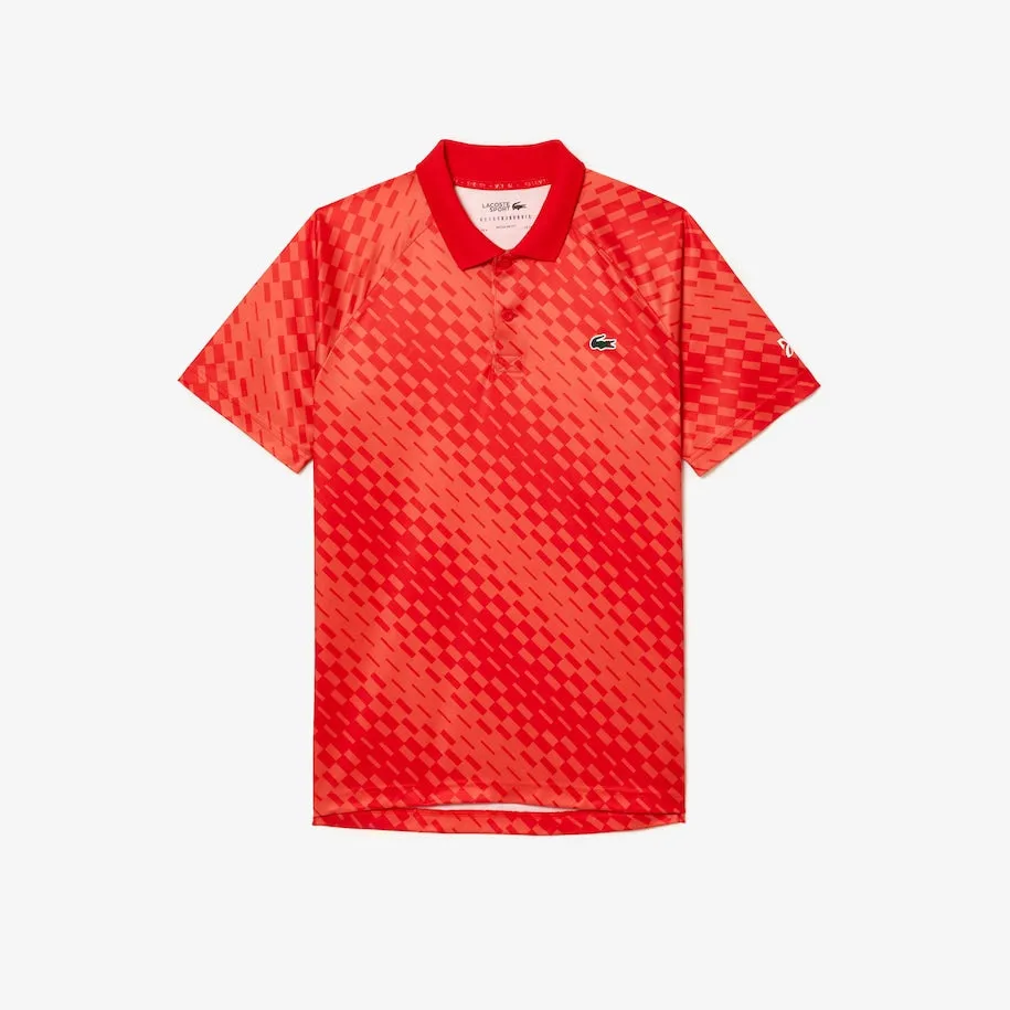 Lacoste Tennis x Novak Djokovic Fan Version Polo Rot / Orange