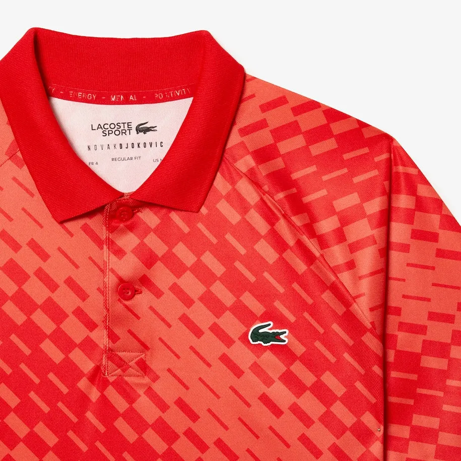 Lacoste Tennis x Novak Djokovic Fan Version Polo Rot / Orange