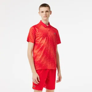 Lacoste Tennis x Novak Djokovic Fan Version Polo Rot / Orange