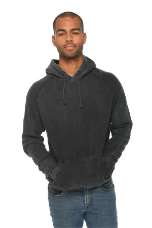 Lane Seven Herren Vintage Raglan Kapuzenpullover mit Kangaroo-Tasche - Vintage Schwarz