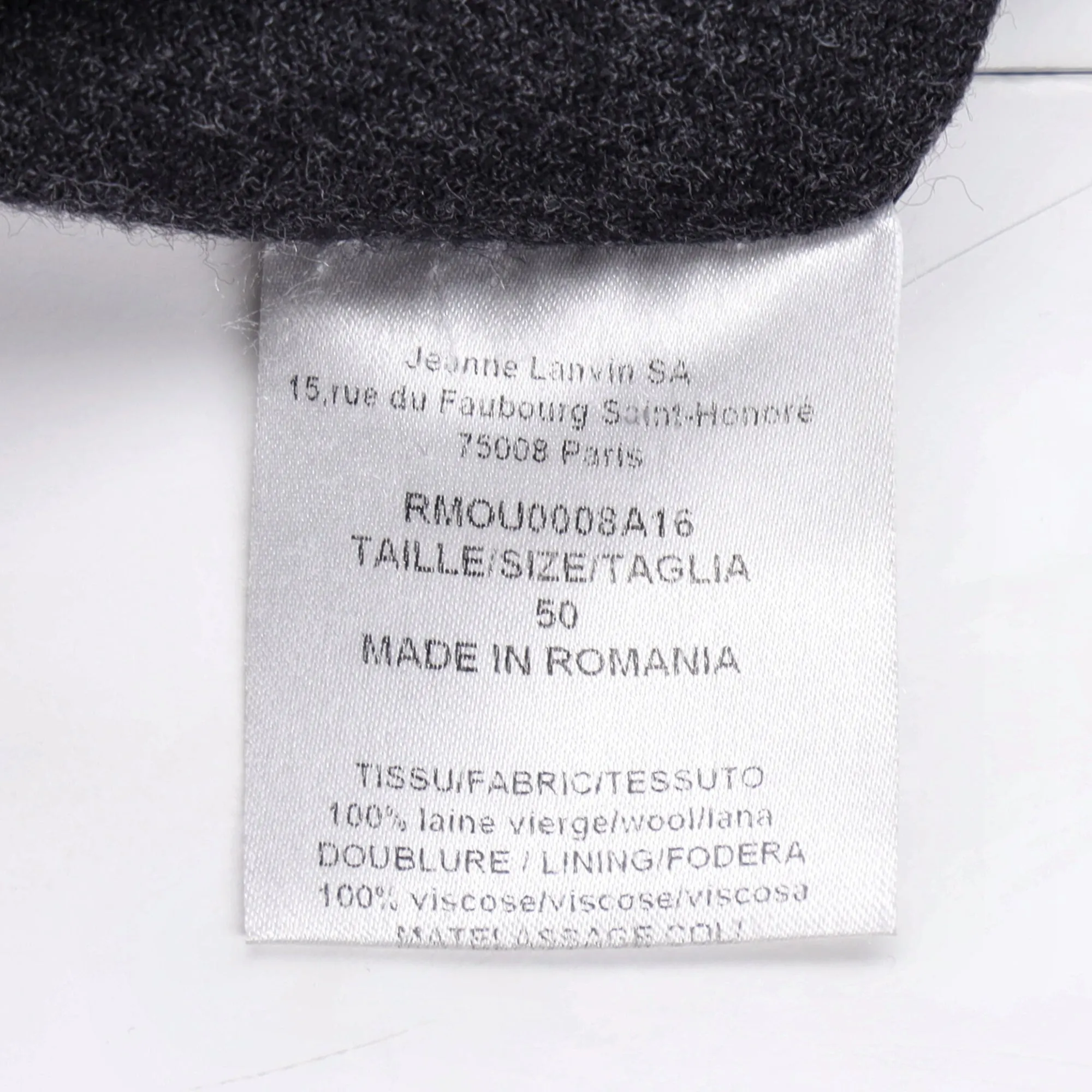 Lanvin Bomberjacke mit Reißverschluss in grauer Wolle