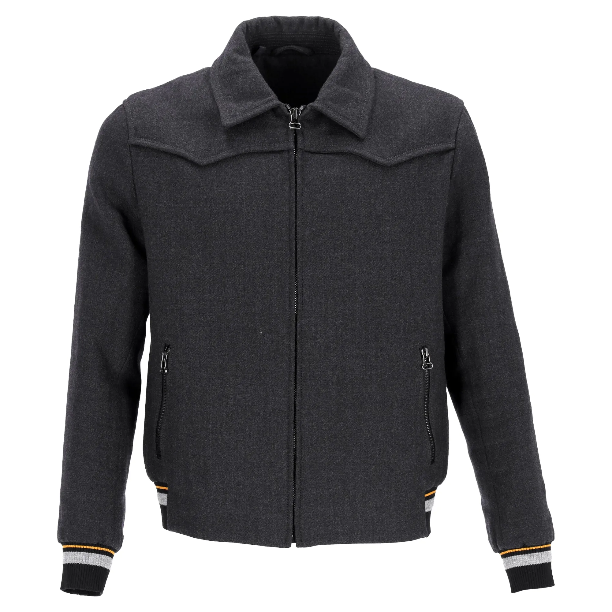 Lanvin Bomberjacke mit Reißverschluss in grauer Wolle
