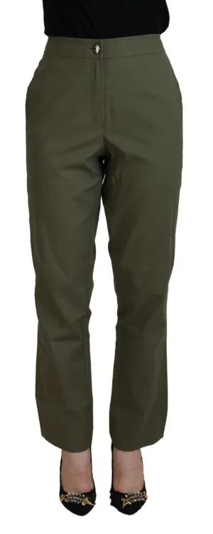 LAUREL Baumwoll-Hochbund-Damenhose mit Bündchen