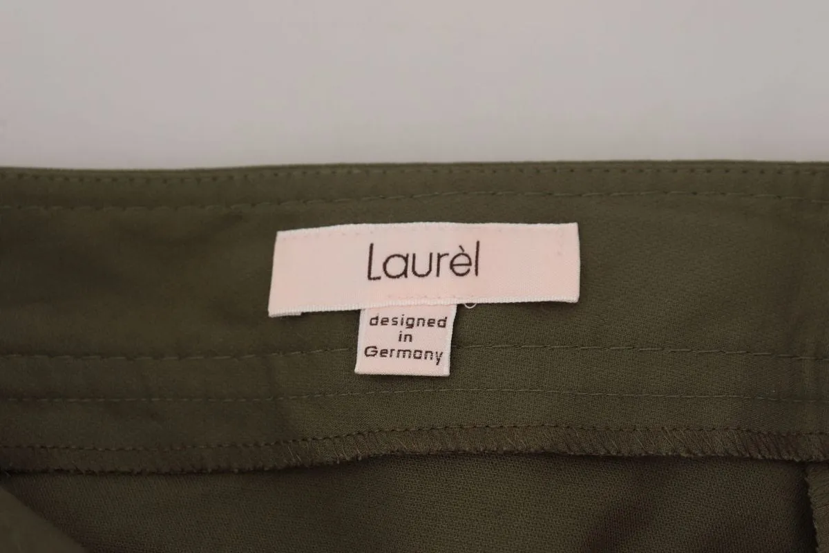 LAUREL Baumwoll-Hochbund-Damenhose mit Bündchen