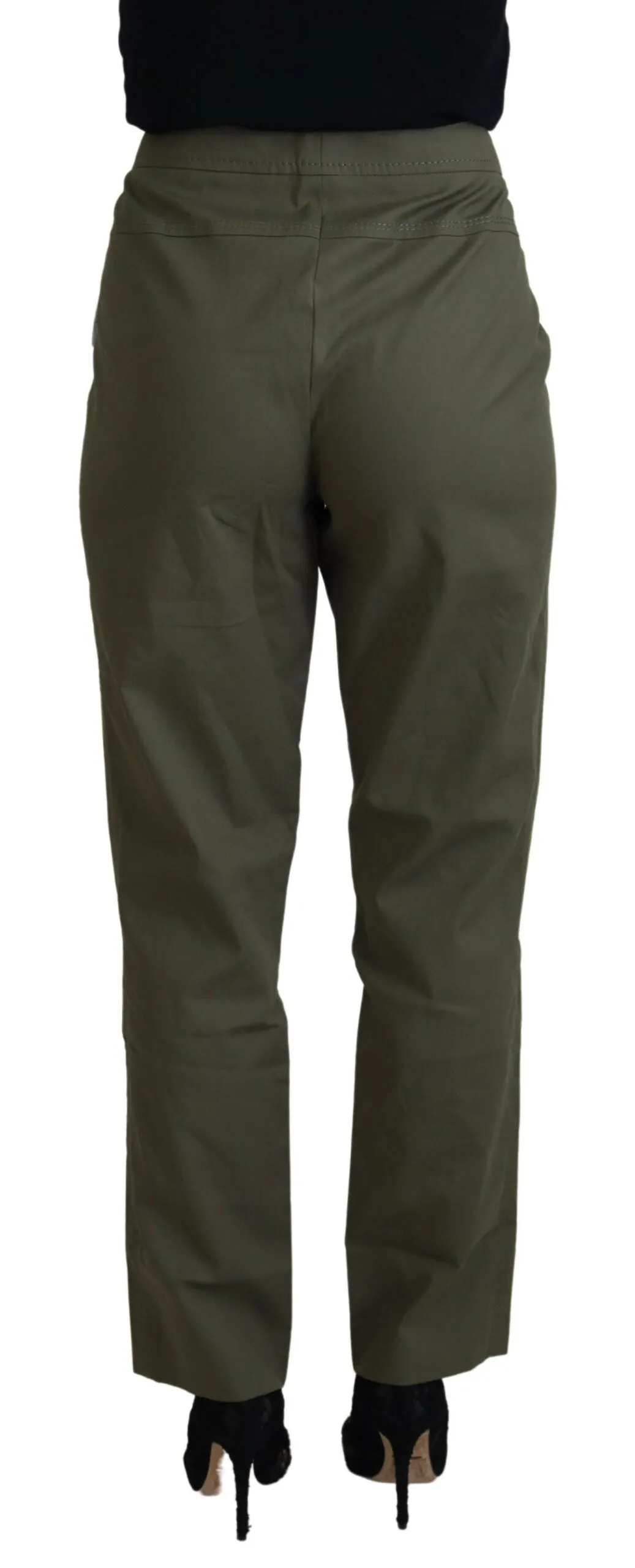LAUREL Baumwoll-Hochbund-Damenhose mit Bündchen