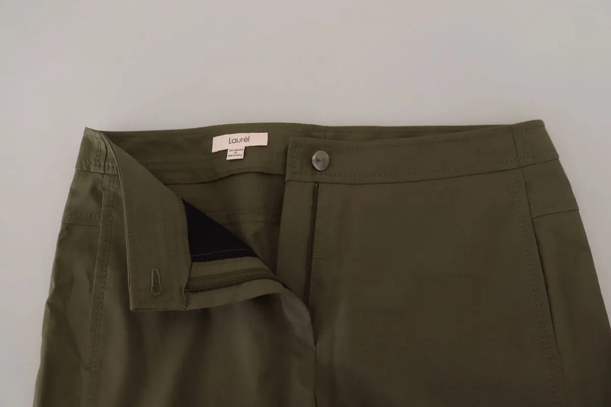LAUREL Baumwoll-Hochbund-Damenhose mit Bündchen