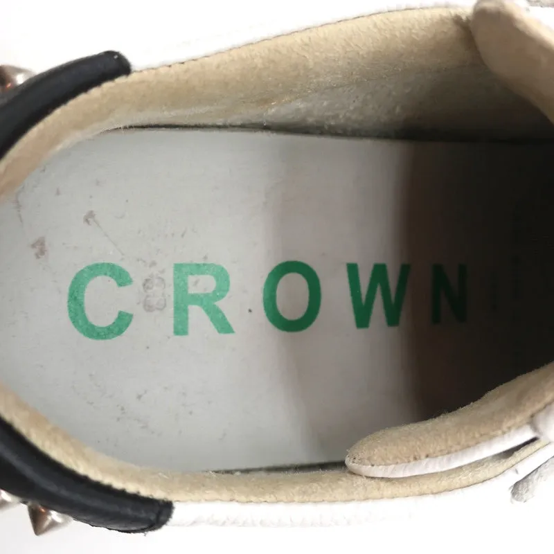 Leather Crown Iconic Stud Sneaker Low Top Weiß & Schwarz Leder Größe 38