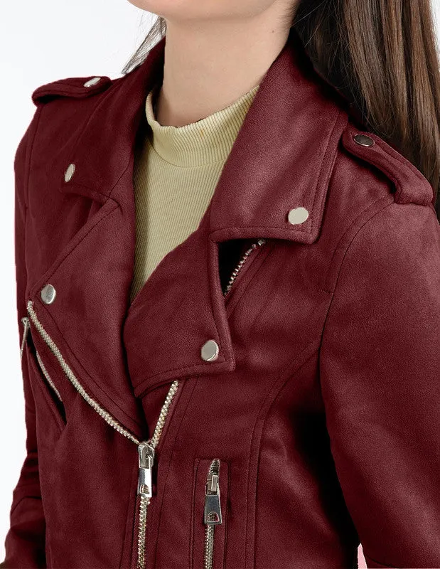 LEE Damen Kunstleder Bikerjacke