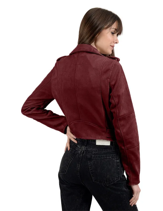 LEE Damen Kunstleder Bikerjacke